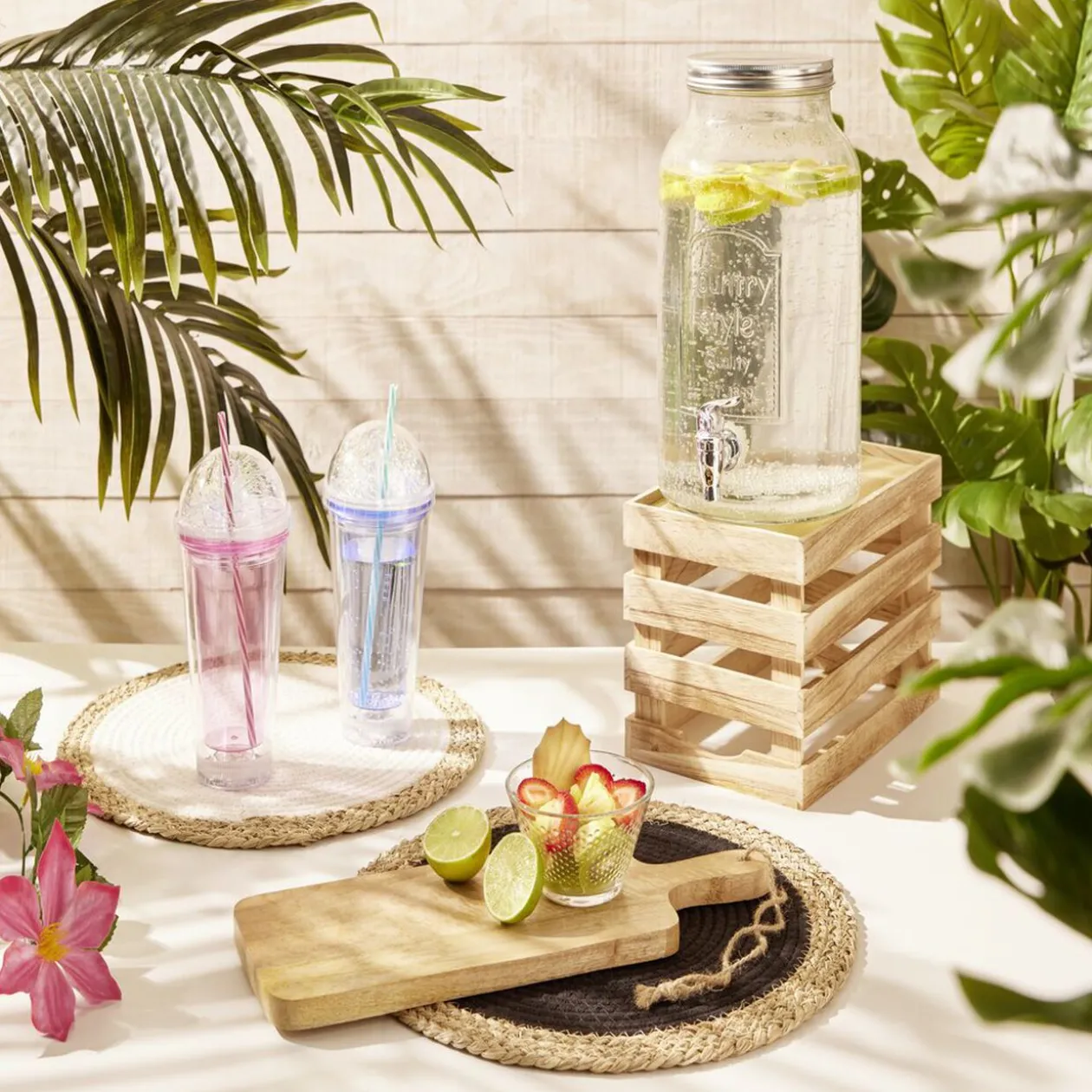 Set de table en coton tressé Ø38cm - 2 coloris