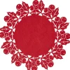 Set de table en feutrine rouge