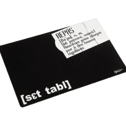 Set de table en plastique noir