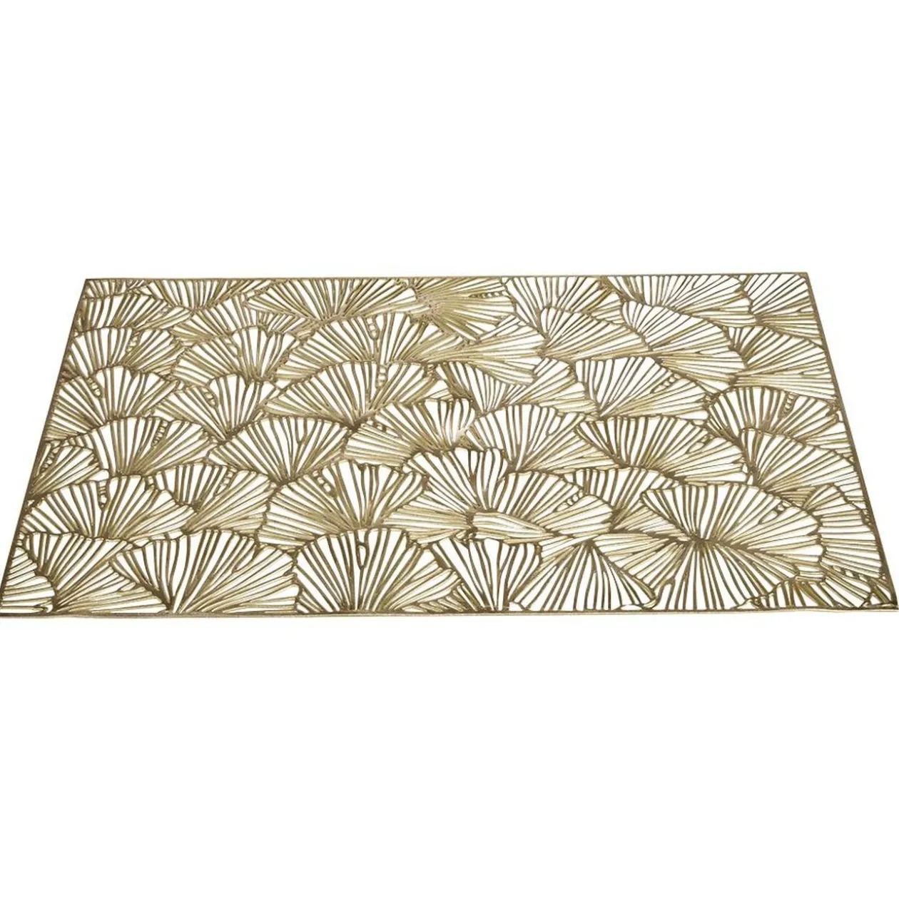 Set de table en plastique ajouré doré 45x30cm