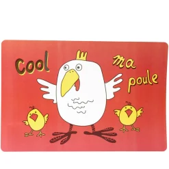 Set de table enfant design poule