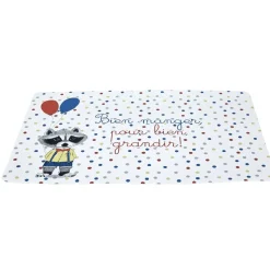Set de table enfant design raton laveur bien manger