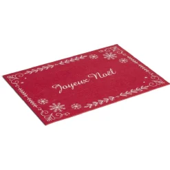 Set de table feutrine Joyeux Noël rouge 30x45cm