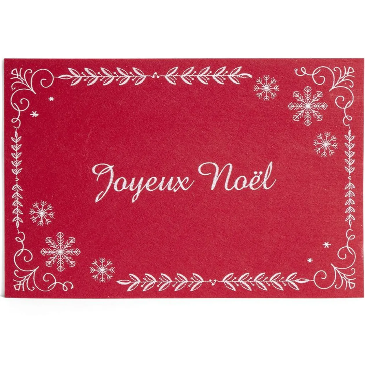 Set de table feutrine Joyeux Noël rouge 30x45cm