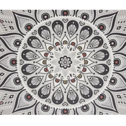 Set de table gris imprimé rosace