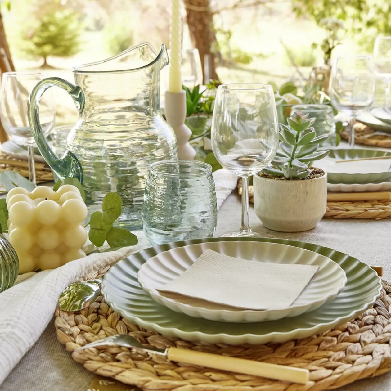 Set de table jacinthe d'eau tressée Ø35 cm