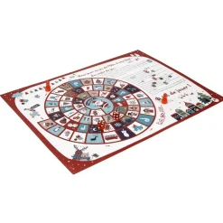 Set de table jeu de l'oie rouge et blanc x4
