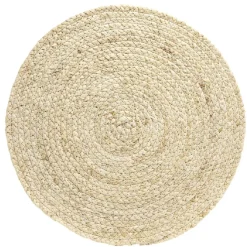 Set de table maïs végétal rond blanc crème