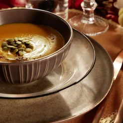 Set de table motif écureuil polyester effet feutrine Ø38cm orange