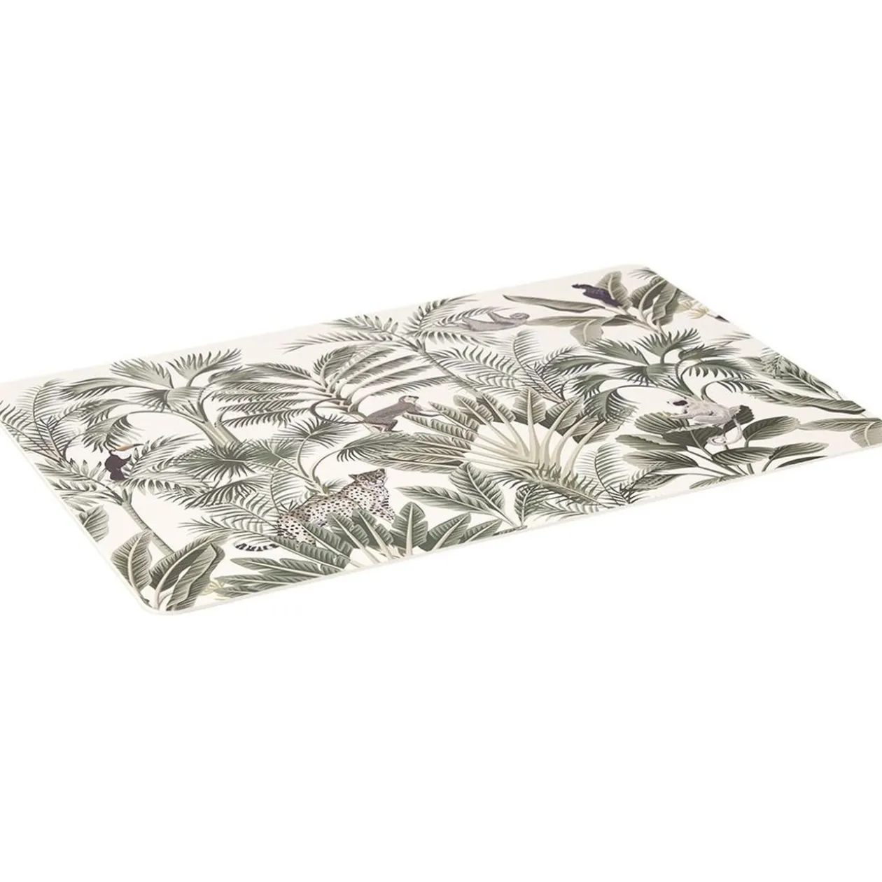 Set de table motif jungle blanc et vert 45x30 cm