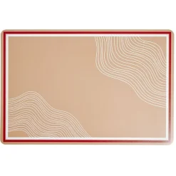 Set de table motifs ligne ondulée pastique orange 45x30cm