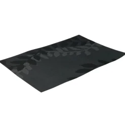 Set de table noir design feuilles