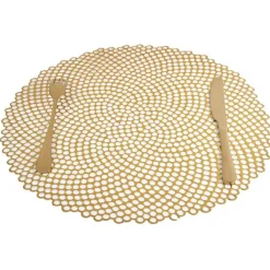 Set de table noël design napperon doré