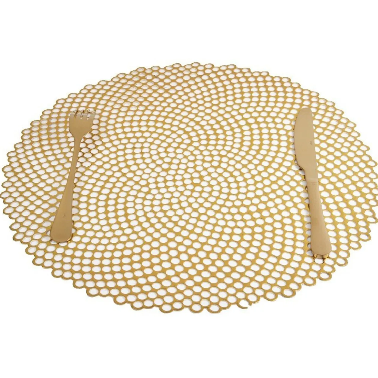 Set de table noël design napperon doré