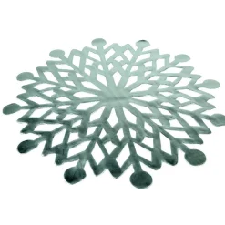 Set de table noël forme flocon gris argent