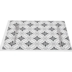 Set de table plastique carreaux de ciment frise