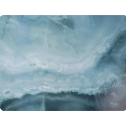 Set de table plastique imitation marbre Onyx bleu