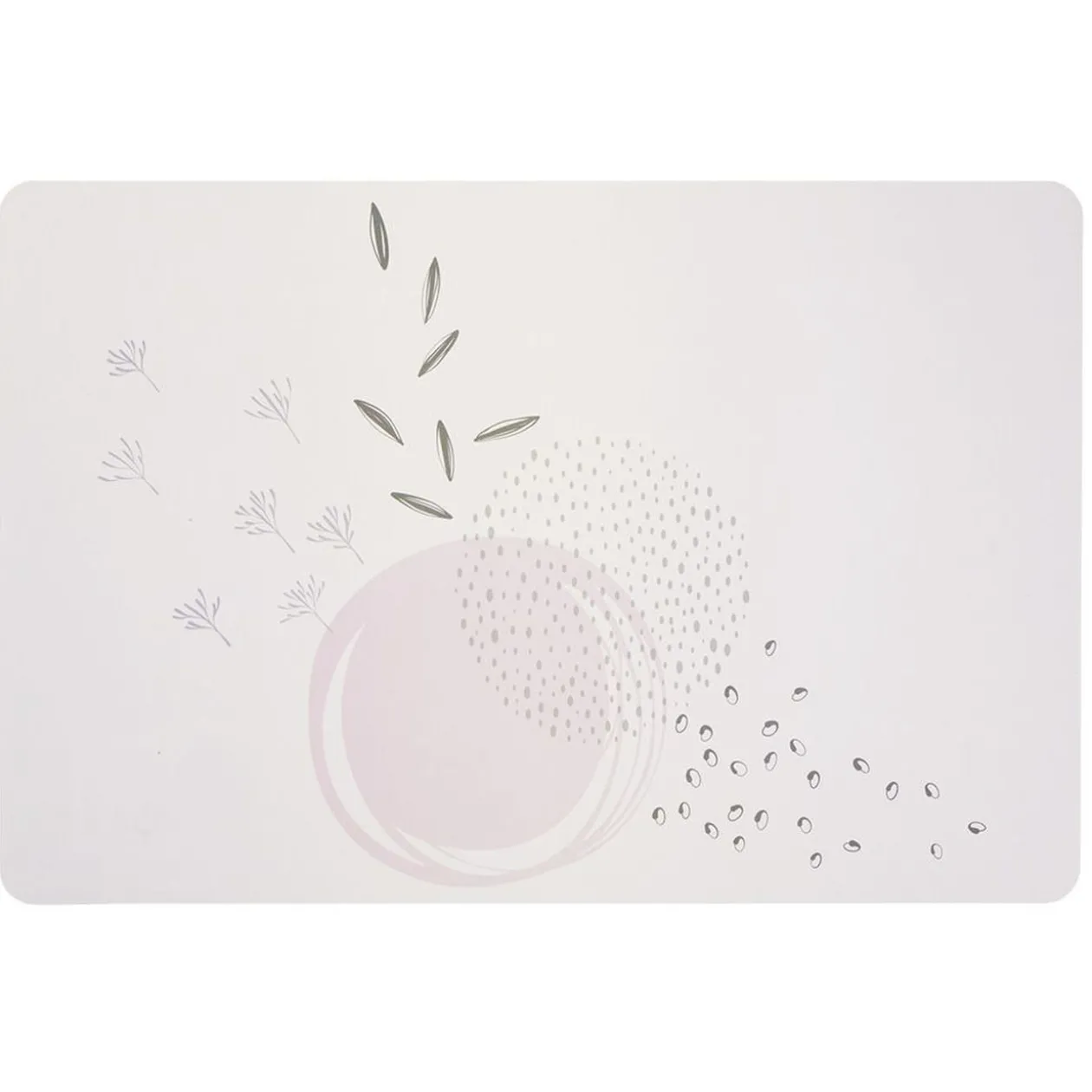 Set de table plastique rose et blanc 45x30 cm
