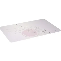 Set de table plastique rose et blanc 45x30 cm