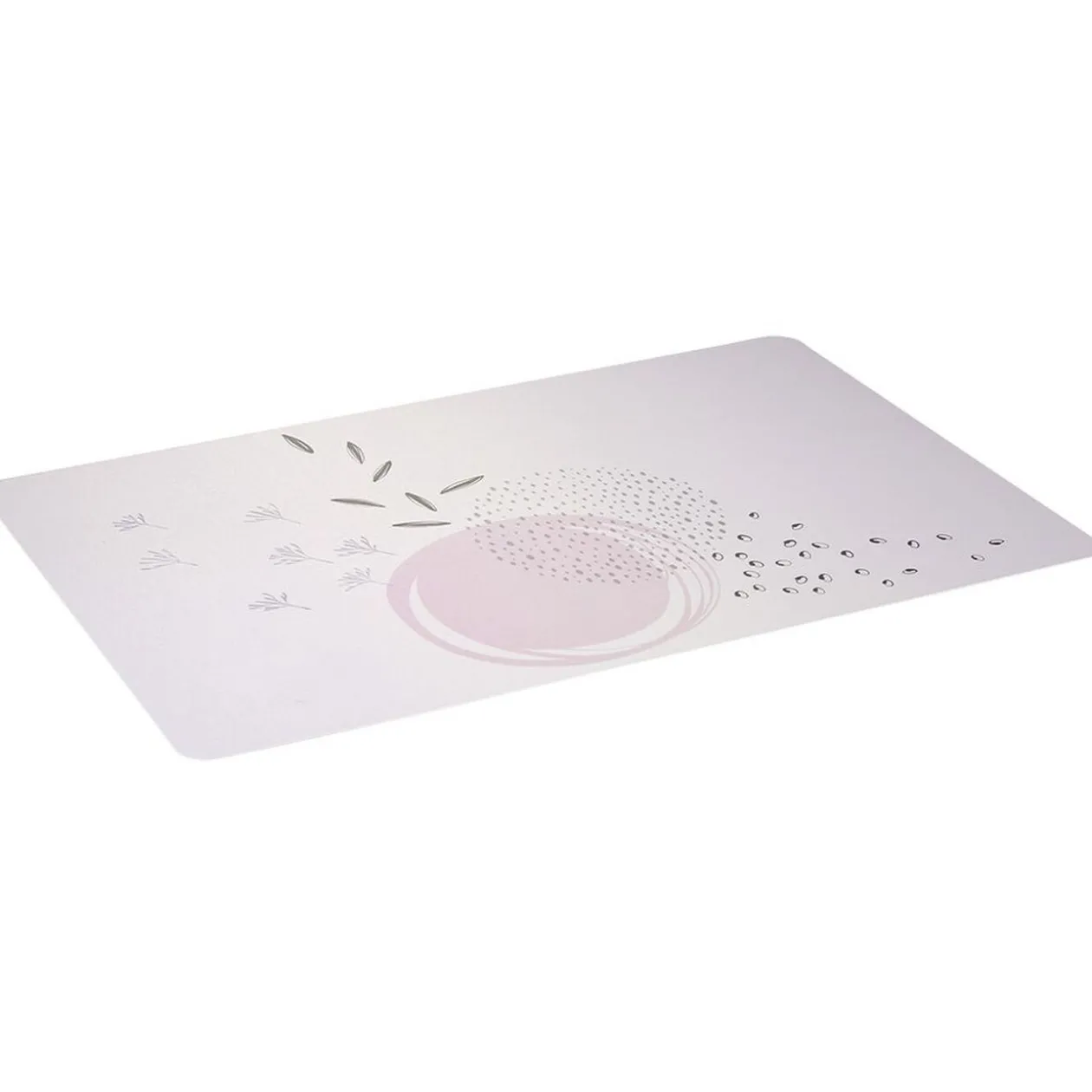 Set de table plastique rose et blanc 45x30 cm