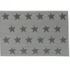 Set de table rectangulaire noir et blanc motifs étoiles