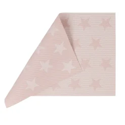 Set de table rectangulaire rose motifs étoiles