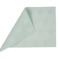 Set de table rectangulaire vert d eau motifs étoiles