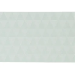 Set de table rectangulaire motif triangles verts d eau