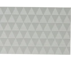 Set de table rectangulaire motif triangles gris