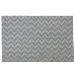 Set de table rectangulaire motif chevrons gris