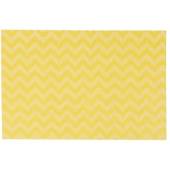 Set de table rectangulaire motif chevrons jaunes