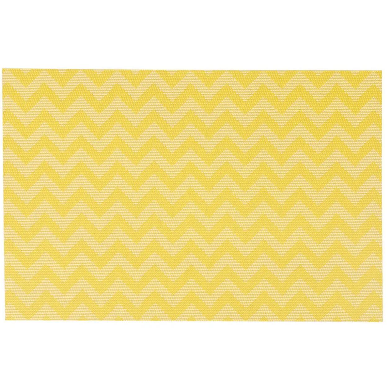 Set de table rectangulaire motif chevrons jaunes
