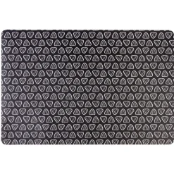 Set de table rectangulaire plastique motif triangles rayés noir blanc