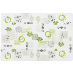 Set de table rectangulaire plastique décor galets zen