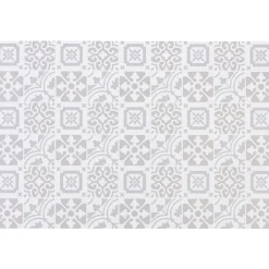 Set de table rectangulaire plastique carreau de ciment givre gris