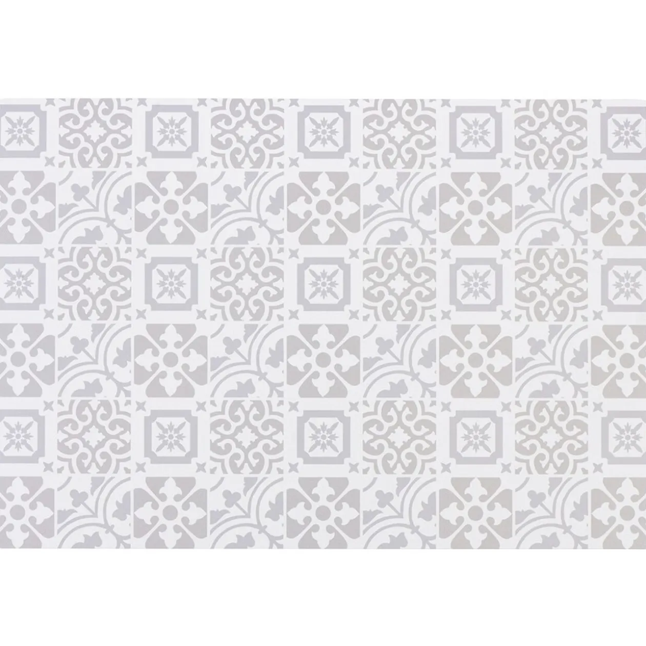 Set de table rectangulaire plastique carreau de ciment givre gris