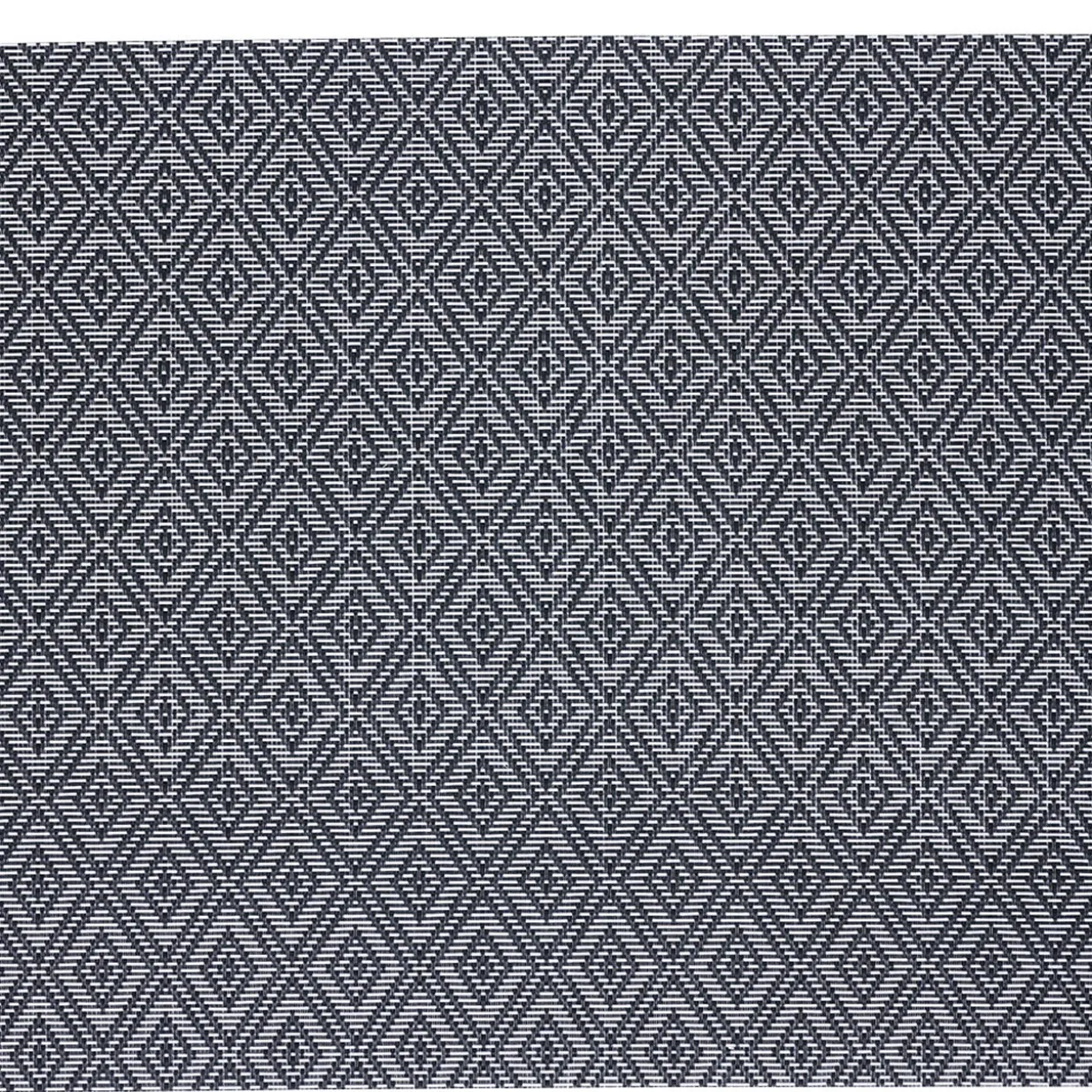 Set de table rectangulaire textilène imprimé losanges noir blanc