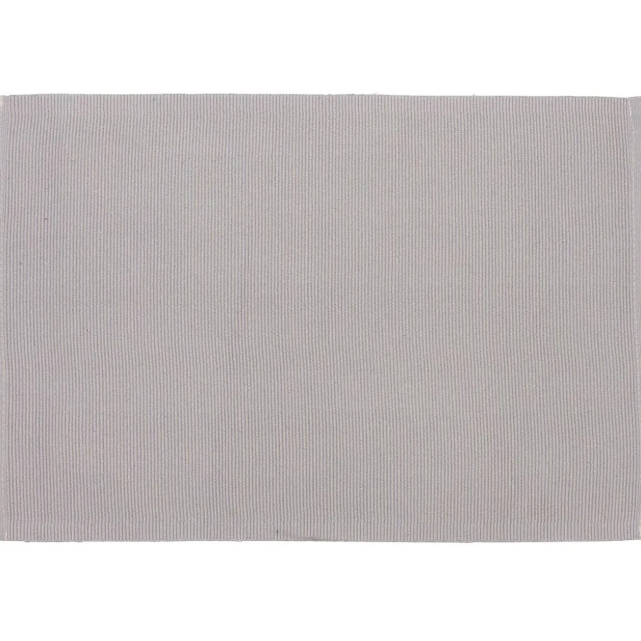 Set de table rectangulaire en coton uni gris