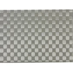 Set de table rectangulaire plastique effet tressé uni gris