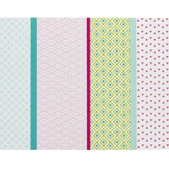 Set de table rectangulaire mdf imprimé Bayadère motif multicolore