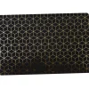 Set de table rectangulaire plastique imprimé géométrique noir doré