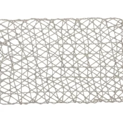 Set de table rectangulaire en papier pressé ajouré taupe