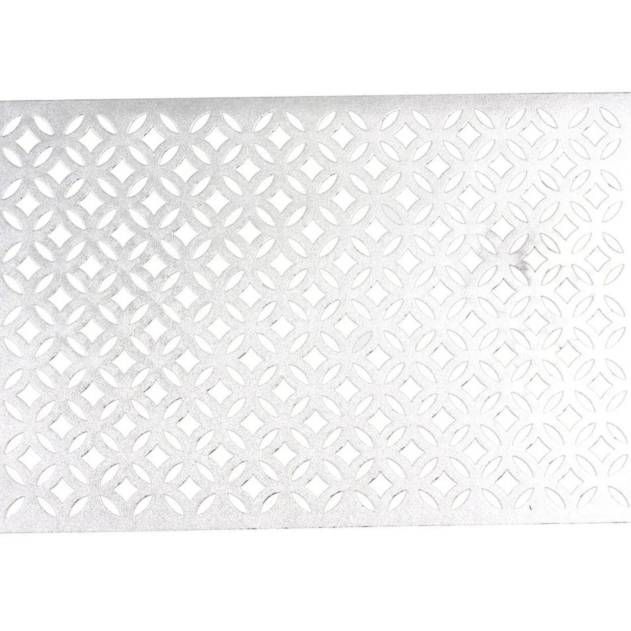 Set de table rectangulaire pvc motif ajouré gris argenté