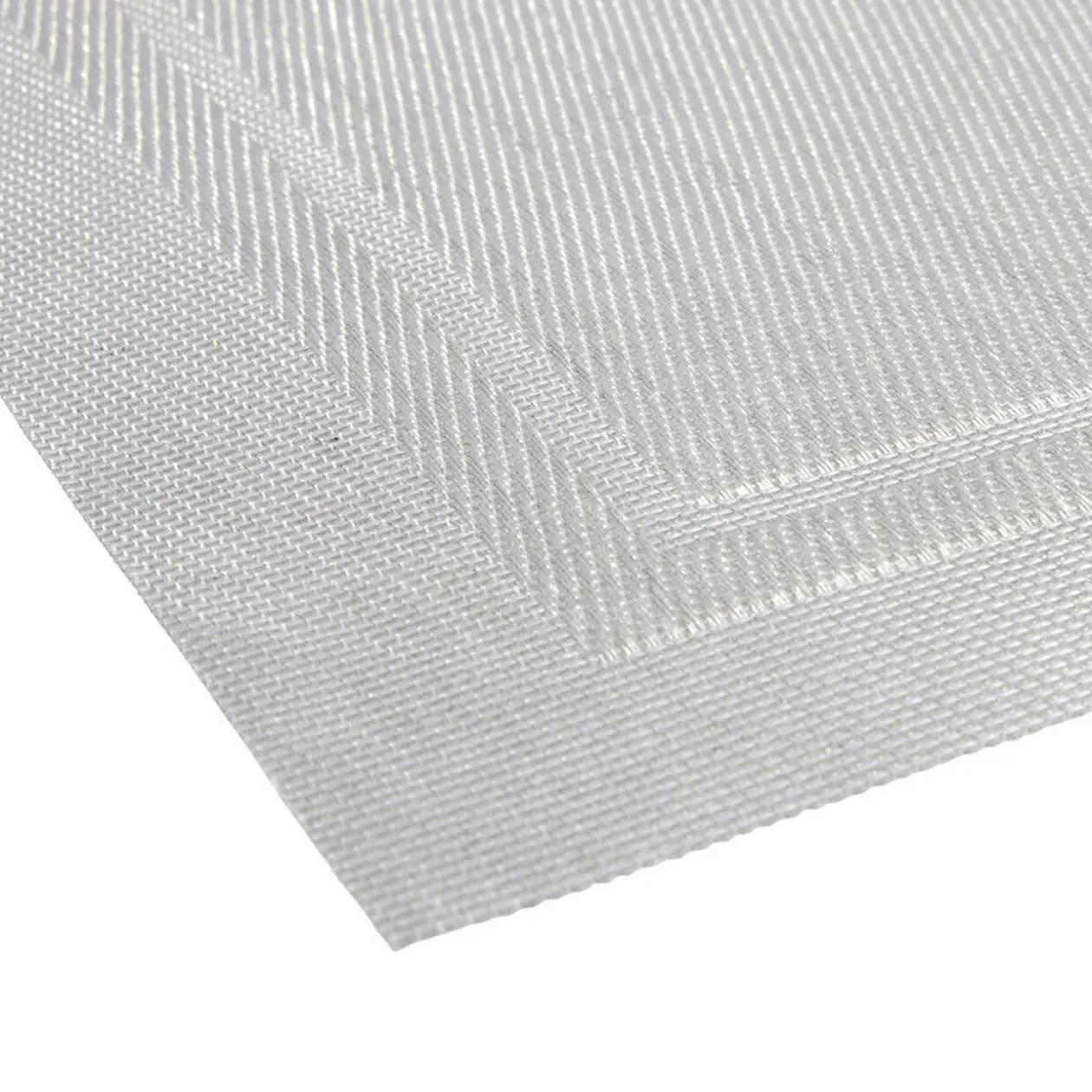 Set de table rectangulaire PVC 30x45cm effet tissé gris