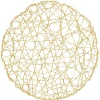 Set de table rond ajouré fil Doré
