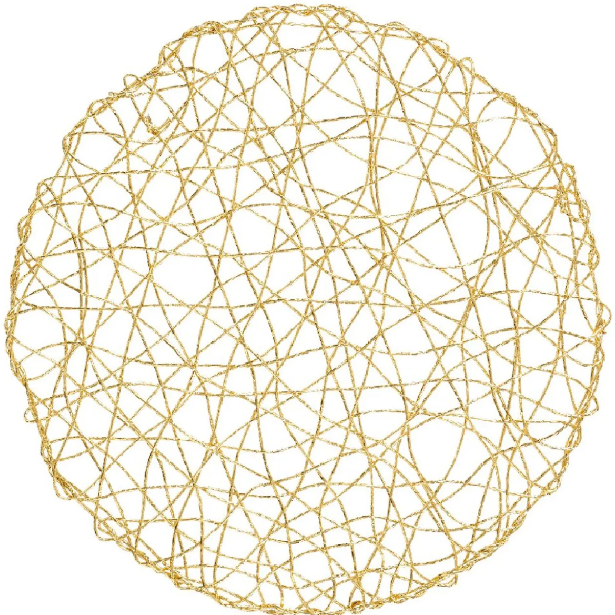 Set de table rond ajouré fil Doré