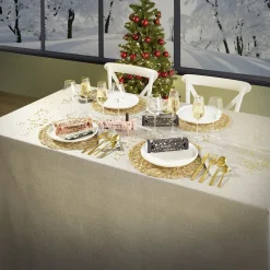 Set de table rond ajouré fil Doré