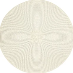 Set de table rond blanc cassé