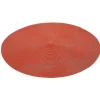 Set de table rond effet paille rouge uni ø38 cm