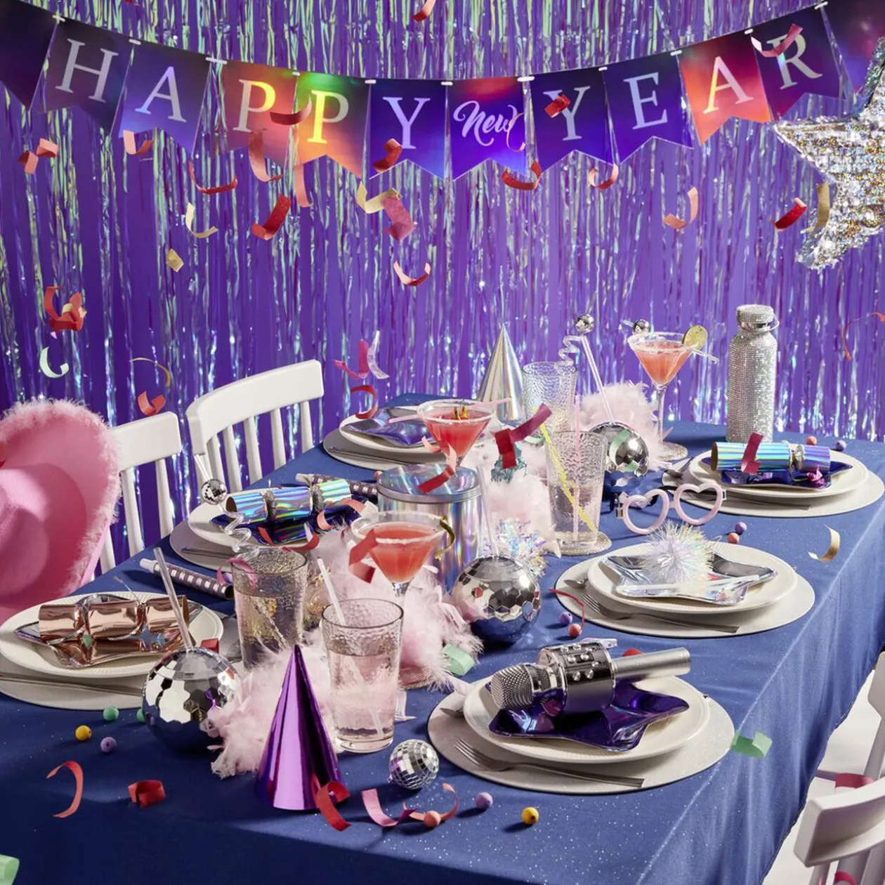 Set de table rond en polyester pailletté ø33 cm